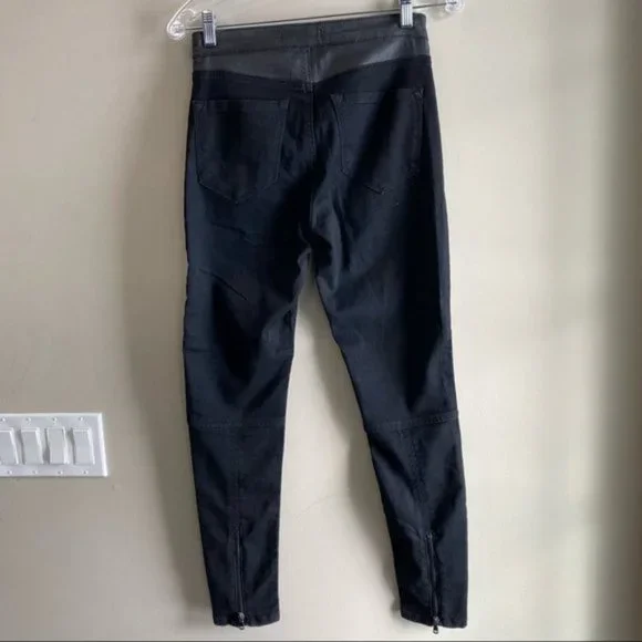 Dynamite Black Faux Leather Pants - Picture 2 of 9